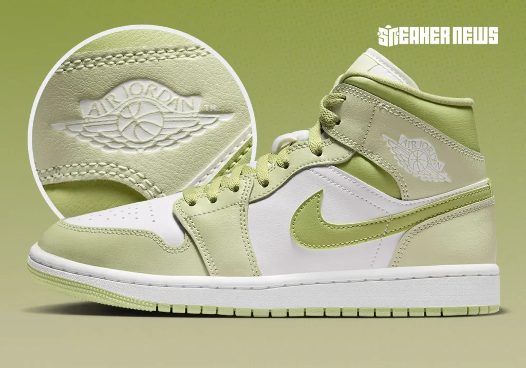 air jordan 1 mid olive aura lawn coconut milk sail BQ6472 302 9