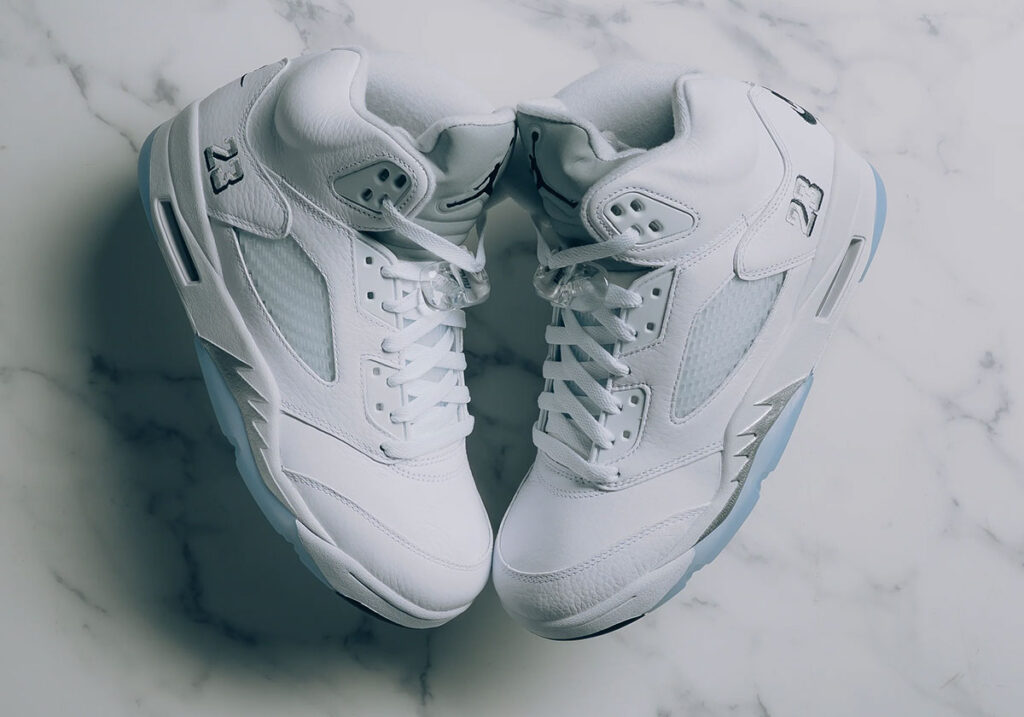 air jordan 5 white metallic store list 6