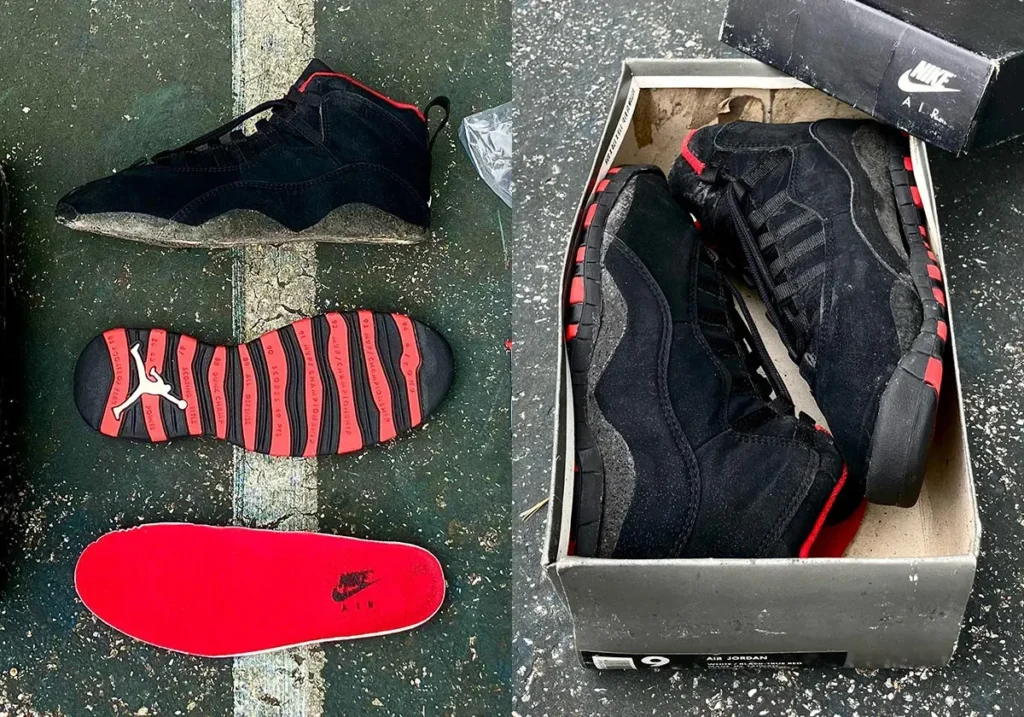air jordan 10 black true red sample 1