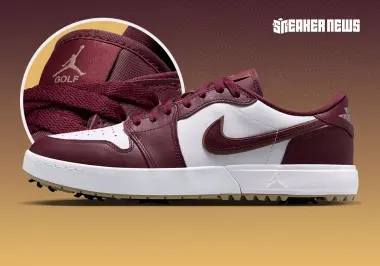 The Air Jordan 1 Low Golf Spike Skews Preppy In “Dark Team Red” Image 1