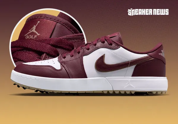 The Air Jordan 1 Low Golf Spike Skews Preppy In “Dark Team Red” Image 3