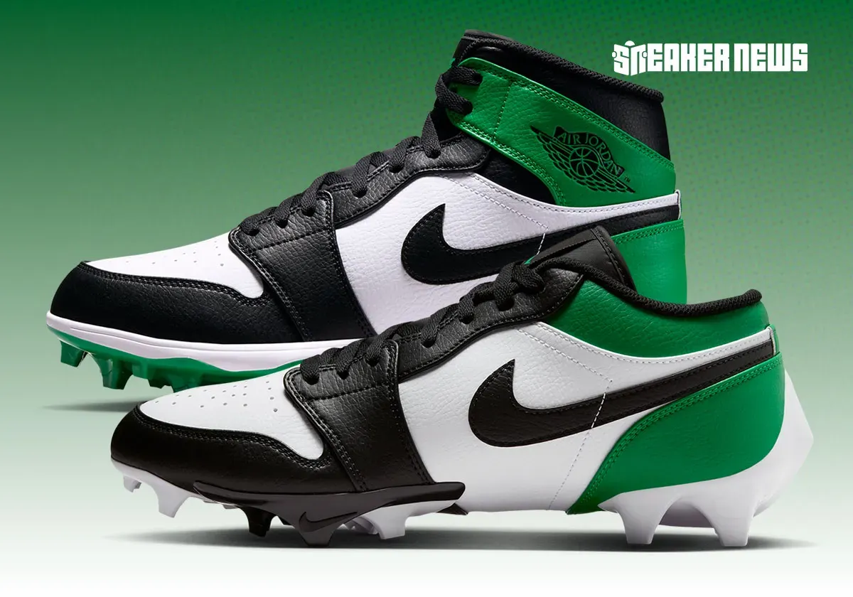 The Air Jordan 1 Football Cleat Fires Off A “Lucky Green” Pack